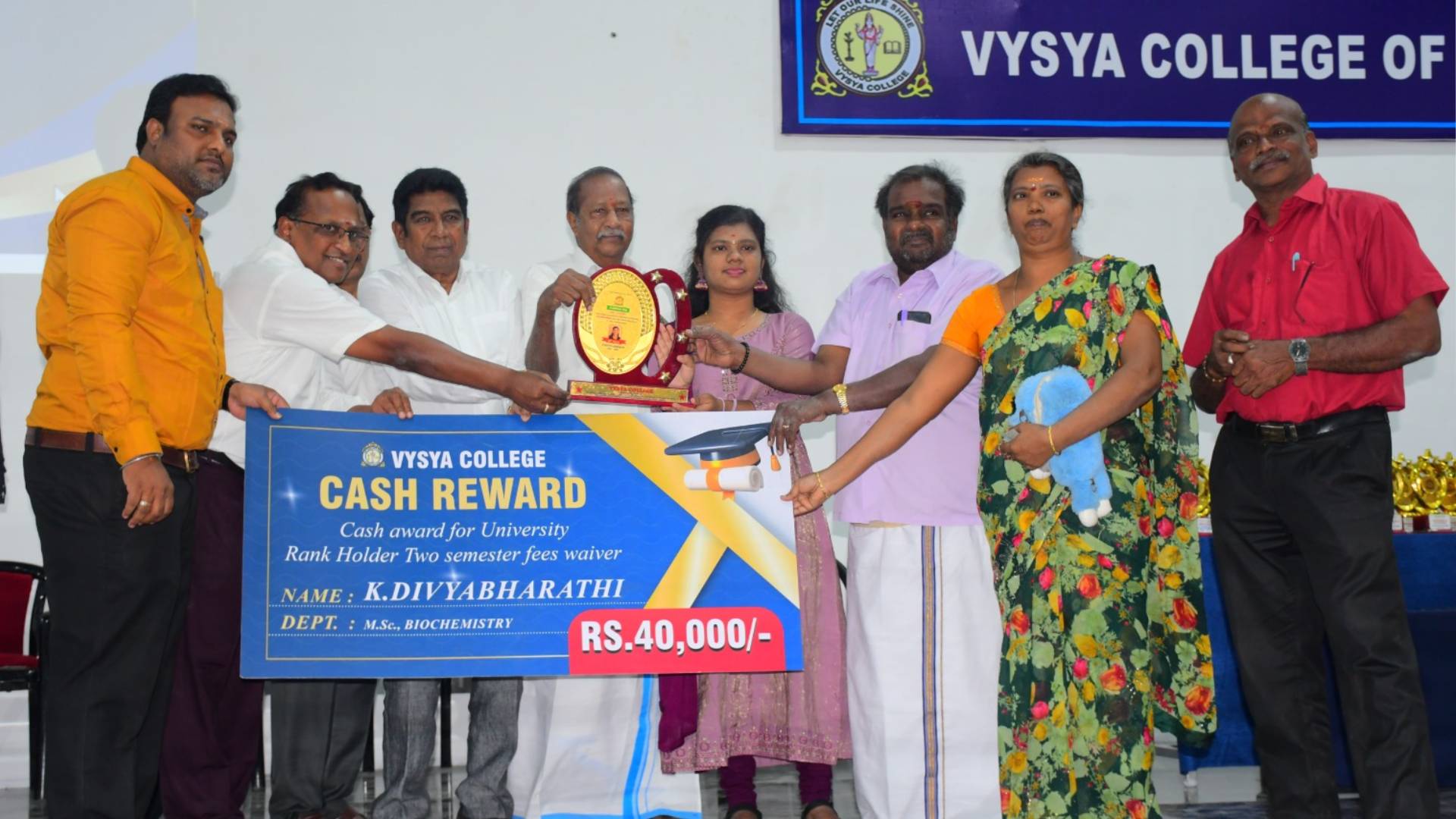 Honouring Periyar University 10 Rank holder